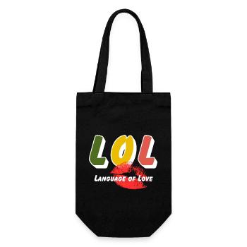 LOL - Language of Love - Gift Bag for Bottles - black - Front