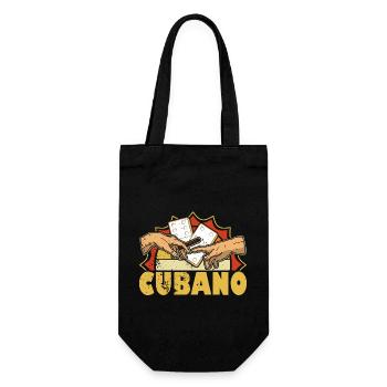 Cubano Cigar Cuban Cigar Tobacco Saying - Gift Bag for Bottles - black - Front