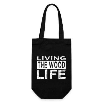 Happy Carpenter Present Idea - Gift Bag for Bottles - black - Front
