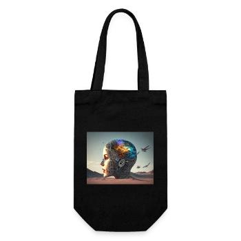 Open Thoughts Desert - Gift Bag for Bottles - black - Front