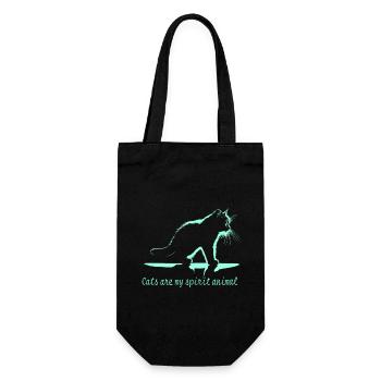 Spirit animal cat - Gift Bag for Bottles - black - Front