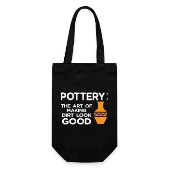 Pottery Pottery Pottery Artist Clay - Gift Bag for Bottles - black - Front