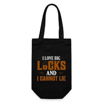 I Love Big Locks And I Cannot Lie Lockpicker Locks - Geschenkbeutel für Flaschen - Schwarz - Vorne