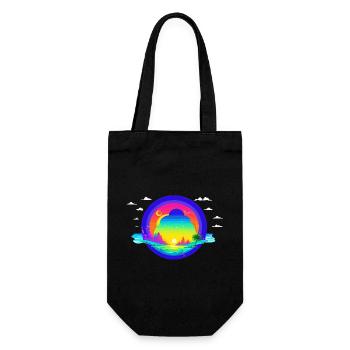 Sunset beach - Gift Bag for Bottles - black - Front
