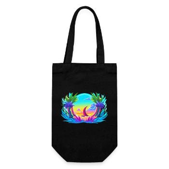 Wonderful ocean - Gift Bag for Bottles - black - Front