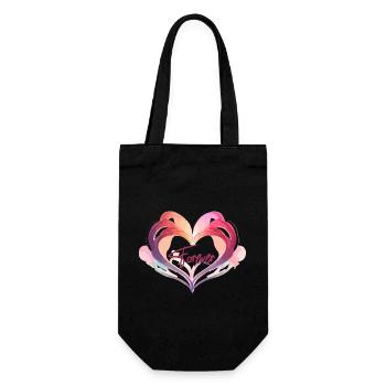 LOVE FOREVER - Gift Bag for Bottles - black - Front