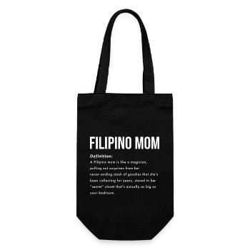 Filipino Mom Saying English - Gift Bag for Bottles - black - Front