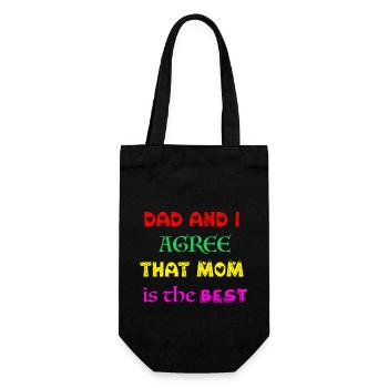 Mama ist die Beste - Geschenkbeutel für Flaschen - Schwarz - Vorne