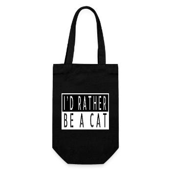 pet cat love funny sayings cats humor jokes - Geschenkbeutel für Flaschen - Schwarz - Vorne