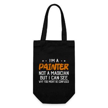 I'm A Painter Not A Magician Job Profession - Gift Bag for Bottles - black - Front