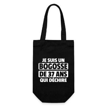 bogosse de 37 ans qui déchire / homme de 37 ans - Sac à bouteille - noir - Devant