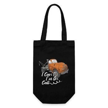 I Can't I'm On Call Trucking Tow Truck Driver - Gift Bag for Bottles - black - Front
