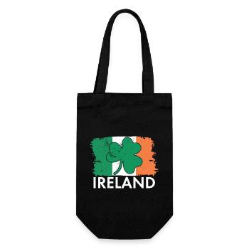 Ireland Green Shamrock Flag Origin National - Gift Bag for Bottles - black - Front