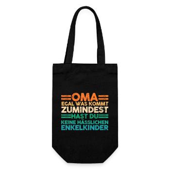 Enkelkinder Großmutter Oma - Geschenkbeutel für Flaschen - Schwarz - Vorne