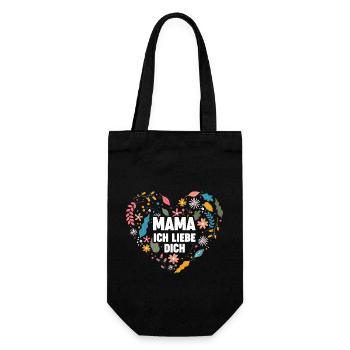 Mama Ich Liebe Dich - Geschenkbeutel für Flaschen - Schwarz - Vorne