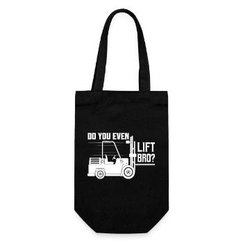 Do You Even Lift Bro? Forklift Operator - Gift Bag for Bottles - black - Front