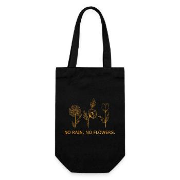 Flower Flower Plant - Gift Bag for Bottles - black - Front