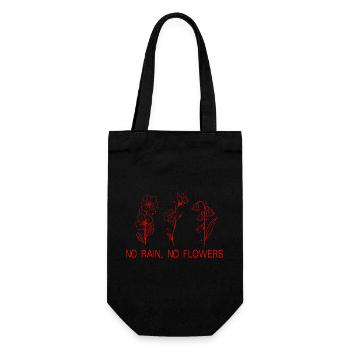 Flower Flower Plant - Gift Bag for Bottles - black - Front