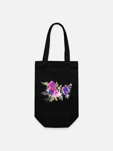 Flower Flower Plant - Sac à bouteille - noir