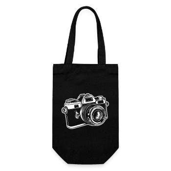 Fotograf Fotografieren Fotografie Kamera - Geschenkbeutel für Flaschen - Schwarz - Vorne