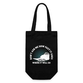 Don't Ask Me How Fast It Goes Airboat Propeller S - Gift Bag for Bottles - black - Front