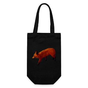 Holzfuchs - Geschenkbeutel für Flaschen - Schwarz - Vorne
