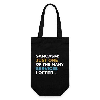 Sarcasm t-shirt design, Humorous t-shirt design - Sac à bouteille - noir - Devant