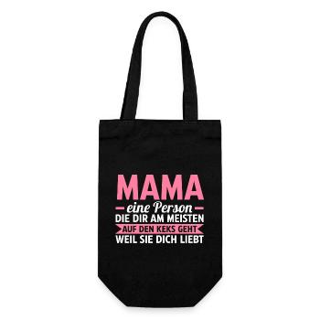 Mutter Muttertag Mama - Geschenkbeutel für Flaschen - Schwarz - Vorne