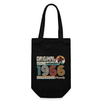 June 1966 June anniversary June 1966 - Gift Bag for Bottles - black - Front
