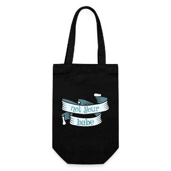 Not your Babe - Pro Feminismus - Geschenkbeutel für Flaschen - Schwarz - Vorne