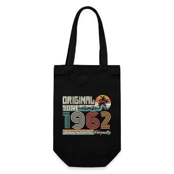 June 1962 June anniversary June 1962 - Gift Bag for Bottles - black - Front
