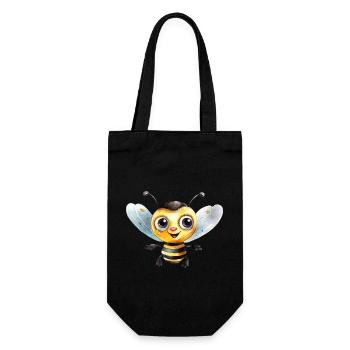 Hummel Wasserfarben Zeichnung - Geschenkbeutel für Flaschen - Schwarz - Vorne