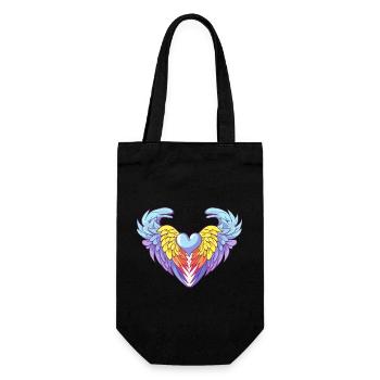 My heart mom - Gift Bag for Bottles - black - Front