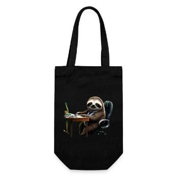 Office Sloth - Gift Bag for Bottles - black - Front