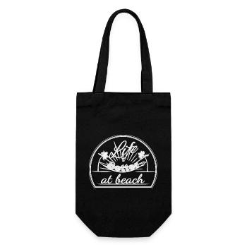 La vie est meilleure à la plage - Sac à bouteille - noir - Devant