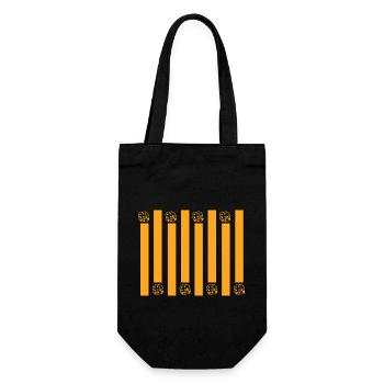 boardgame chess backgammon game night - Geschenkbeutel für Flaschen - Schwarz - Vorne