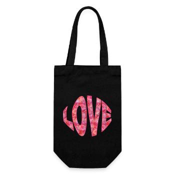Pure love - Gift Bag for Bottles - black - Front