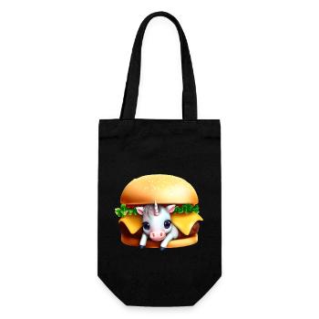 Unicorn Cheeseburger - Gift Bag for Bottles - black - Front