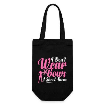 I Don't Wear Bows I Shoot Them Archer Target Arche - Geschenkbeutel für Flaschen - Schwarz - Vorne