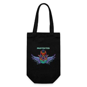 Yoga Meditation Lehrer Hamsa Hand Eye Symbol - Geschenkbeutel für Flaschen - Schwarz - Vorne