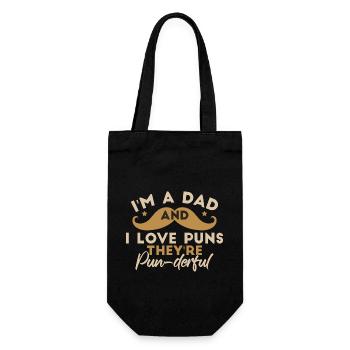 Papa Witz Wortspiel Liebhaber Geschenk - Geschenkbeutel für Flaschen - Schwarz - Vorne