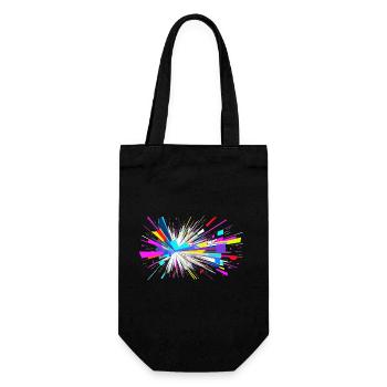 Colors go boom - Gift Bag for Bottles - black - Front