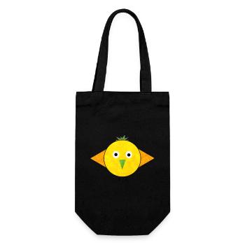 Vogel - Geschenkbeutel für Flaschen - Schwarz - Vorne