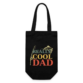 Angeln Really cool dad vintage retro - Geschenkbeutel für Flaschen - Schwarz - Vorne