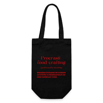 Procrasti-food-crafting Definition - Gift Bag for Bottles - black - Front