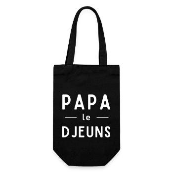 Papa - le - Djeuns Humour pour fête des pères - Sac à bouteille - noir - Devant