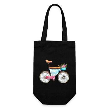 Fahrrad Radeln Fahrradfahrer Radfahren Radfahrer - Geschenkbeutel für Flaschen - Schwarz - Vorne