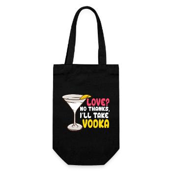 I'll Take Vodka - Geschenkbeutel für Flaschen - Schwarz - Vorne
