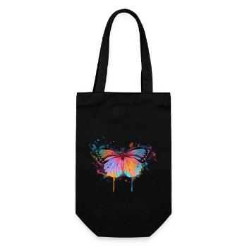 Papillon avec dégradé - Sac à bouteille - noir - Devant
