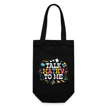 Talk Mathy To Me - Gift Bag for Bottles - black - Front